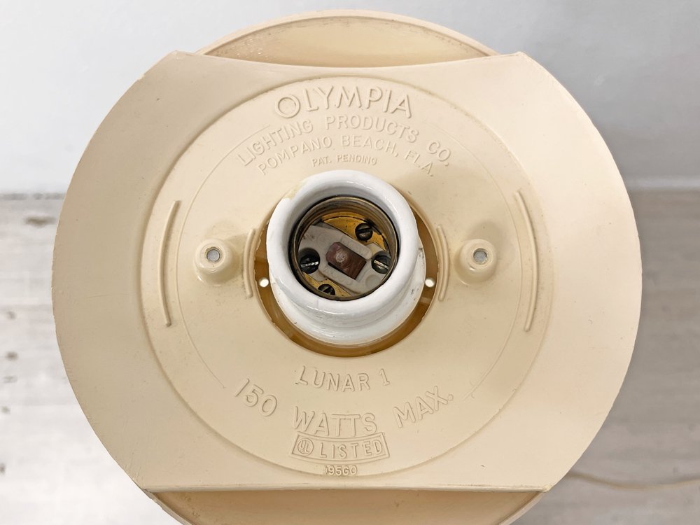 オリンピア Olympia Luna 1 Globe Floor Lamp with Table フロアランプ テーブル付き ビンテージ スペースエイジ USミッドセンチュリー 希少 ●