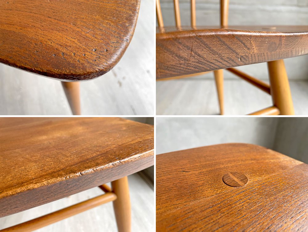 アーコール Ercol スティックバックチェア スピンドルチェア エルム×ビーチ材 UKビンテージ 60's Vintage 英国家具 ♪