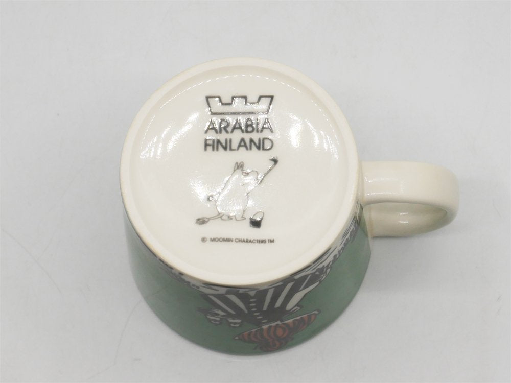 アラビア ARABIA ムーミン Moomin マグカップ スライディングミィ グリーン 2007年 廃番 フィンランド 北欧食器 ●