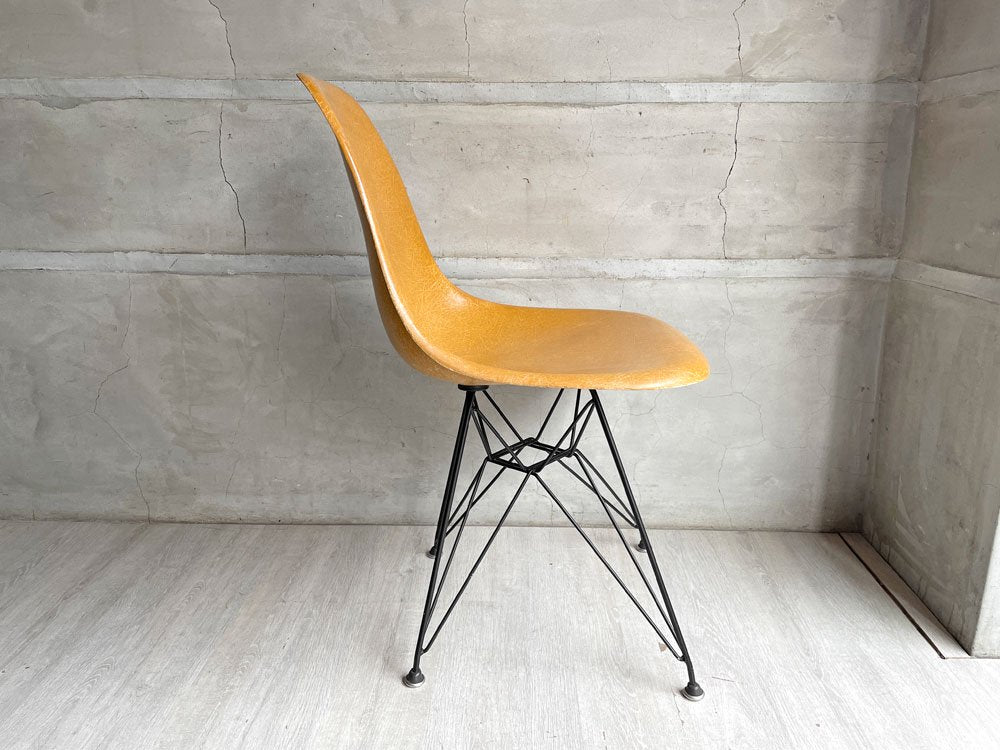 ハーマンミラー Herman Miller サイドシェルチェア セカンド 2nd vintage オークルダーク エッフェルベース イームズ ミッドセンチュリー ♪