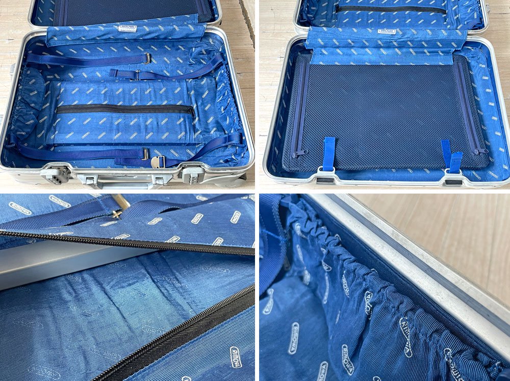 リモワ RIMOWA トパーズ TOPAS アルミ スーツケース キャリーケース 2輪  機内持ち込み可 32L 青ロゴ 廃番希少 ★