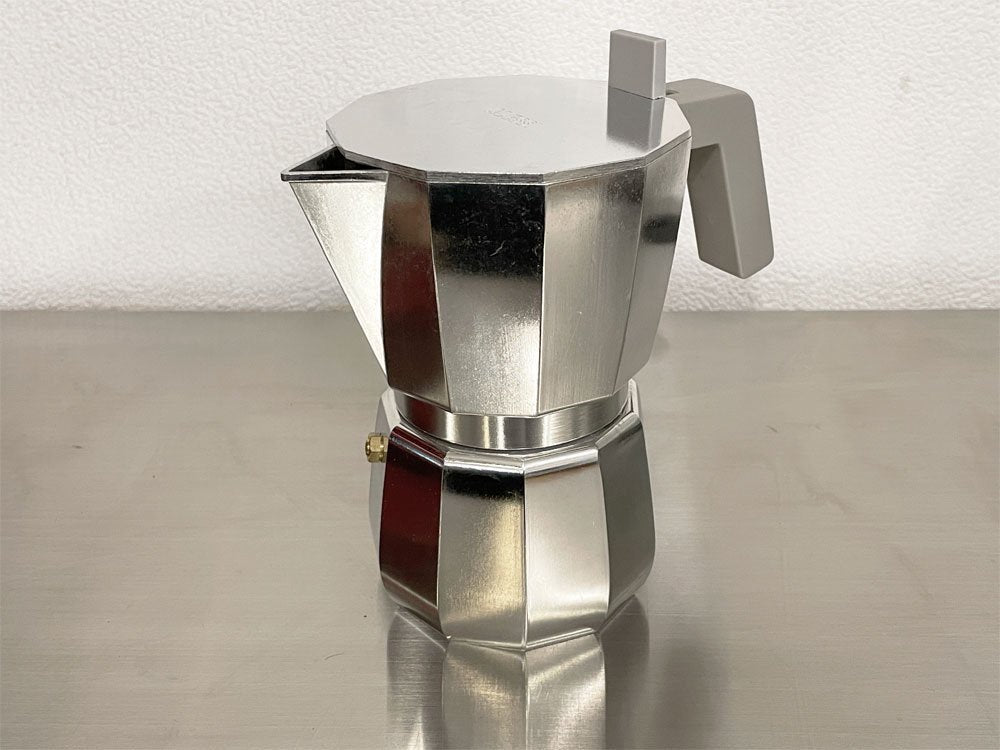 アレッシィ ALESSI ニューモカ NEW MOKA エスプレッソメーカー 6cup 300ml アルミニウム イタリア ◇