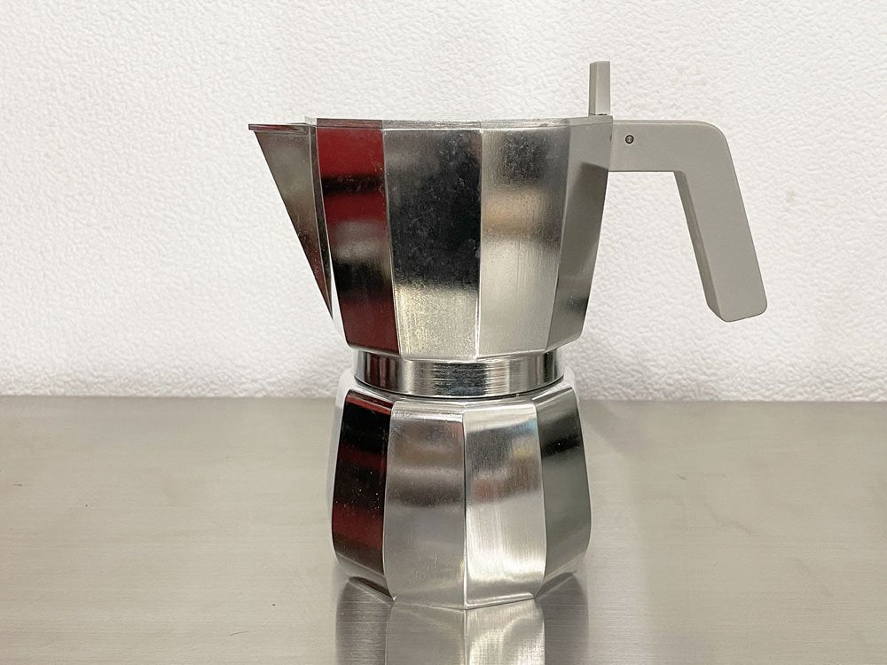 アレッシィ ALESSI ニューモカ NEW MOKA エスプレッソメーカー 6cup 300ml アルミニウム イタリア ◇