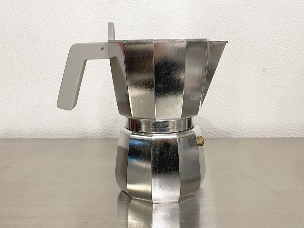 アレッシィ ALESSI ニューモカ NEW MOKA エスプレッソメーカー 6cup 300ml アルミニウム イタリア ◇