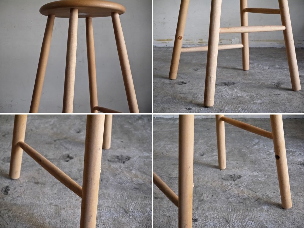 ツァイワールファブリッケン Traevarefabrikken ノルディックスツール L Nordic Stool ビーチ材 花台 北欧 デンマーク 現状品 ■