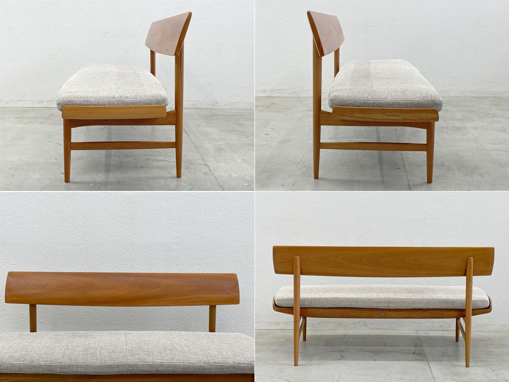 カリモク karimoku CU72シリーズ ダイニング ベンチ Dining bench 食堂椅子 CU7253 3人掛 長椅子 チェリー材 21万 〓