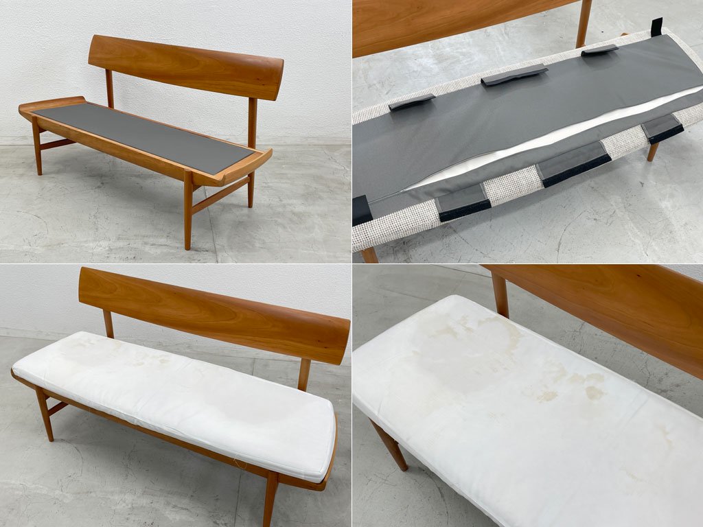 カリモク karimoku CU72シリーズ ダイニング ベンチ Dining bench 食堂椅子 CU7253 3人掛 長椅子 チェリー材 21万 〓