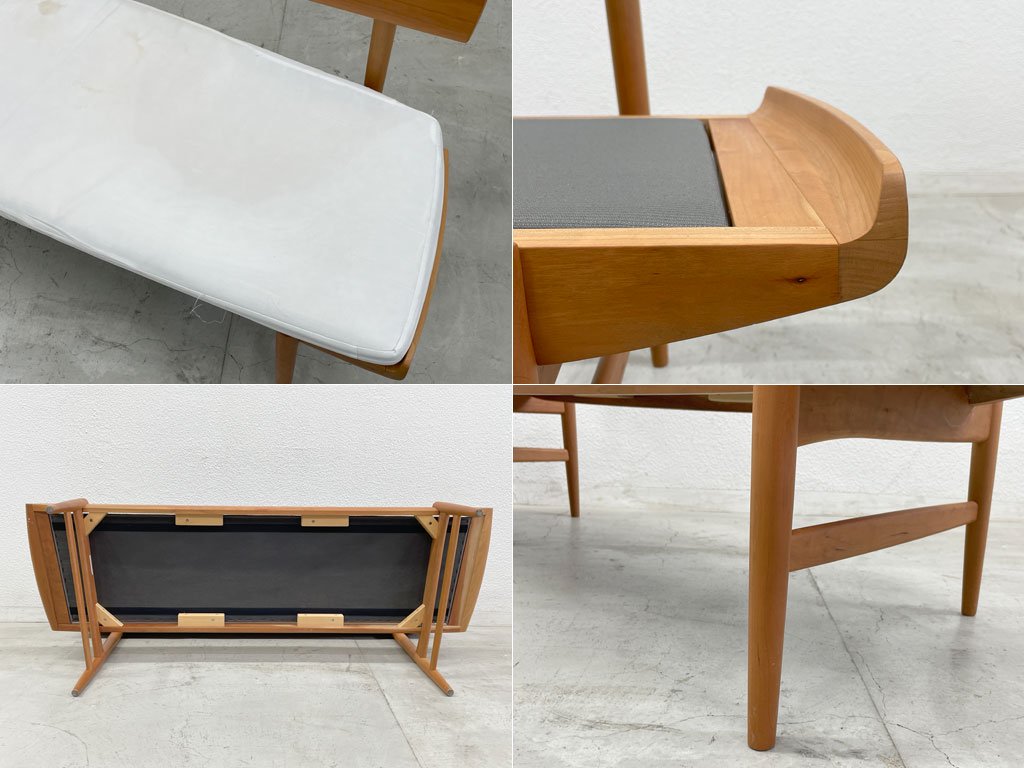 カリモク karimoku CU72シリーズ ダイニング ベンチ Dining bench 食堂椅子 CU7253 3人掛 長椅子 チェリー材 21万 〓