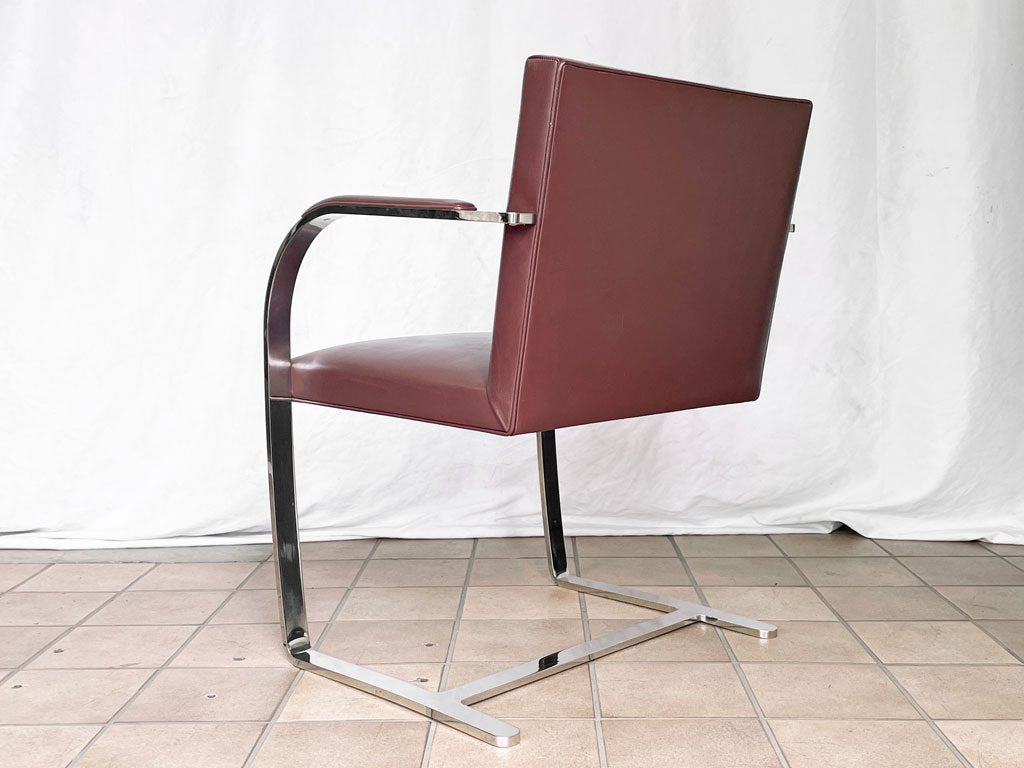 ノル Knoll ブルーノ brno アーム チェア フラットバー アームパッド コーヒービーン ミースファンデルローエ 定価466,400円 ◇