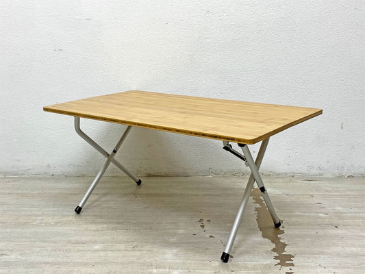 スノーピーク Snow Peak ワンアクションローテーブル One Action Low Table Small フォールディングテーブル ローテーブル 竹 アルミ 定価￥33,000- ●