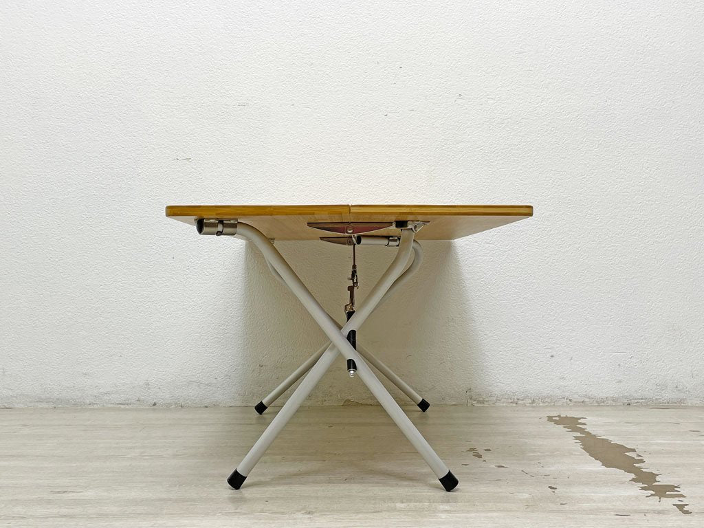 スノーピーク Snow Peak ワンアクションローテーブル One Action Low Table Small フォールディングテーブル ローテーブル 竹 アルミ 定価￥33,000- ●