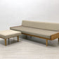 モモナチュラル Momo Natural デイソファ DAY SOFA 3シーター & デイオットマン M セット アームレス オーク材 ファブリック カバーリング 定価総額￥185,000～ ●