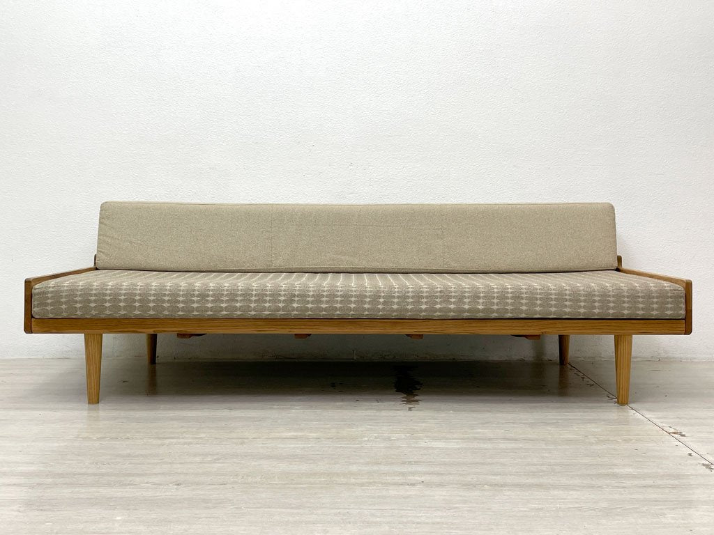 モモナチュラル Momo Natural デイソファ DAY SOFA 3シーター & デイオットマン M セット アームレス オーク材 ファブリック カバーリング 定価総額￥185,000～ ●