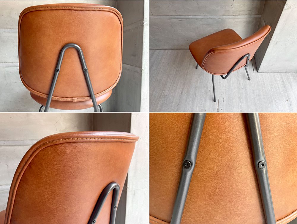 クラッシュゲート CRASHGATE ノットアンティークス Knot Antiques アボックチェア ABOCK CHAIRダイニングチェア PUレザー アイアン 定価19,800- ♪