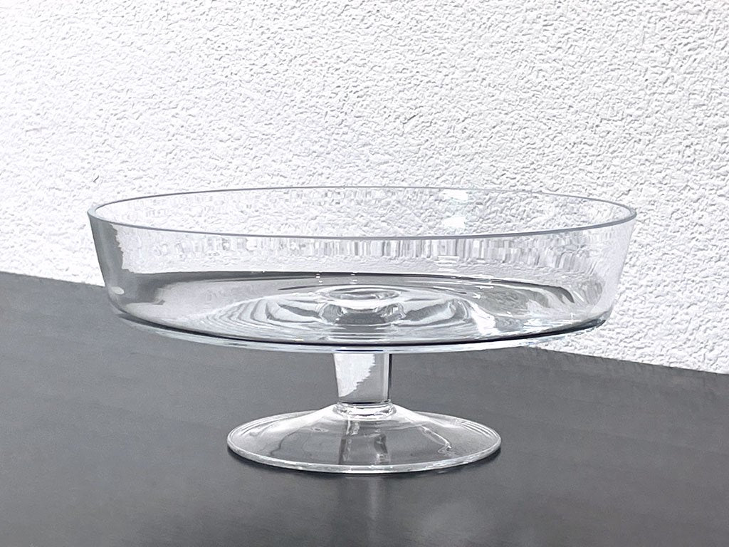 イッケンドルフ Ichendorf ALZATE Footed Plate コンポート Φ24cm 手吹き グラスウェア ミラノ ●