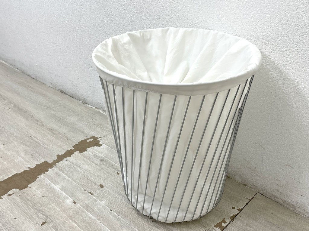 アレッシィ ALESSI ア・テンポ A Tempo ランドリーバスケット Laundry Basket ワイヤーバスケット ステンレス ポリーヌ・デルトゥア 希少 ●