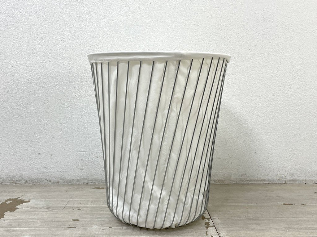 アレッシィ ALESSI ア・テンポ A Tempo ランドリーバスケット Laundry Basket ワイヤーバスケット ステンレス ポリーヌ・デルトゥア 希少 ●