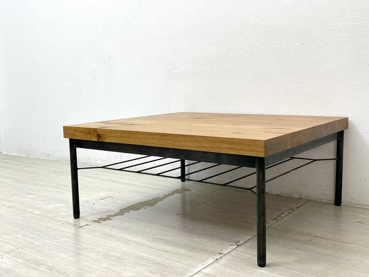 トラックファニチャー TRUCK FURNITURE オークアイアンレッグ ローテーブル OAK IRON-LEG LOW TABLE センターテーブル H39cm オーク無垢材 鉄脚 ●