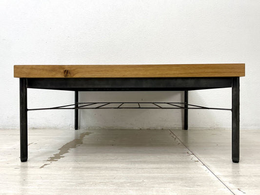 トラックファニチャー TRUCK FURNITURE オークアイアンレッグ ローテーブル OAK IRON-LEG LOW TABLE センターテーブル H39cm オーク無垢材 鉄脚 ●