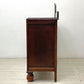 UKビンテージ Vintage オーク材 サイドボード リビングボード W136.5cm ミラーバック 食器棚 ロイズアンティークス Lloyd's Antiques 購入 英国家具 鍵欠品 ●