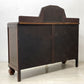 UKビンテージ Vintage オーク材 サイドボード リビングボード W136.5cm ミラーバック 食器棚 ロイズアンティークス Lloyd's Antiques 購入 英国家具 鍵欠品 ●