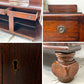 UKビンテージ Vintage オーク材 サイドボード リビングボード W136.5cm ミラーバック 食器棚 ロイズアンティークス Lloyd's Antiques 購入 英国家具 鍵欠品 ●