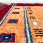 イラン製 ギャッベ ラグ 絨毯 手織り ウール100％ レッド×オレンジ系 180㎝×120㎝ アクタス購入品 ●