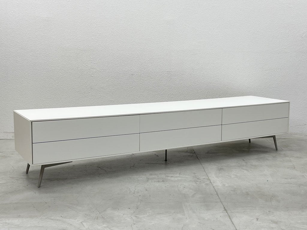 ボーコンセプト BoConcept フェルモ FERMO マットホワイト テレビボード AVボード モートン・ゲオーセン 美品 定価193,900円 〓