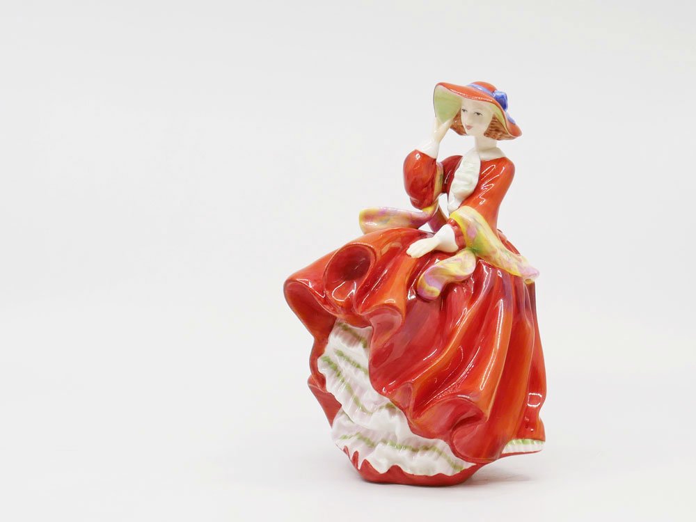 ロイヤルドルトン Royal Doulton トップ オブ ザ ヒル TOP O'The Hill フィギュリン Pretty ladies 4778 ボーンチャイナ 英国 箱付 未使用品 ●