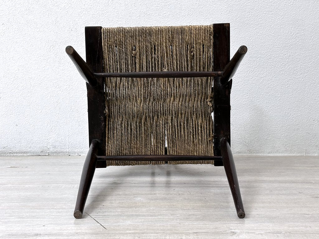 ジョージ・ナカシマ George Nakashima グラスシートチェア GRASS SEATED CHAIR ローズウッド材インド NID 60`s ビンテージ 極希少品 ●