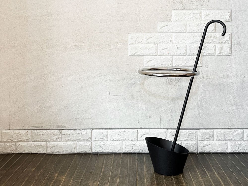 イデー IDEE アンブレラスタンド umbrella stand F.1.86 傘立て ステンレス H87cm 倉俣史朗 ポストモダン 定価￥139,000- ◎