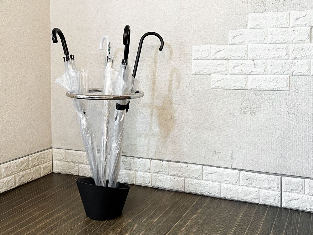 イデー IDEE アンブレラスタンド umbrella stand F.1.86 傘立て ステンレス H87cm 倉俣史朗 ポストモダン 定価￥139,000- ◎