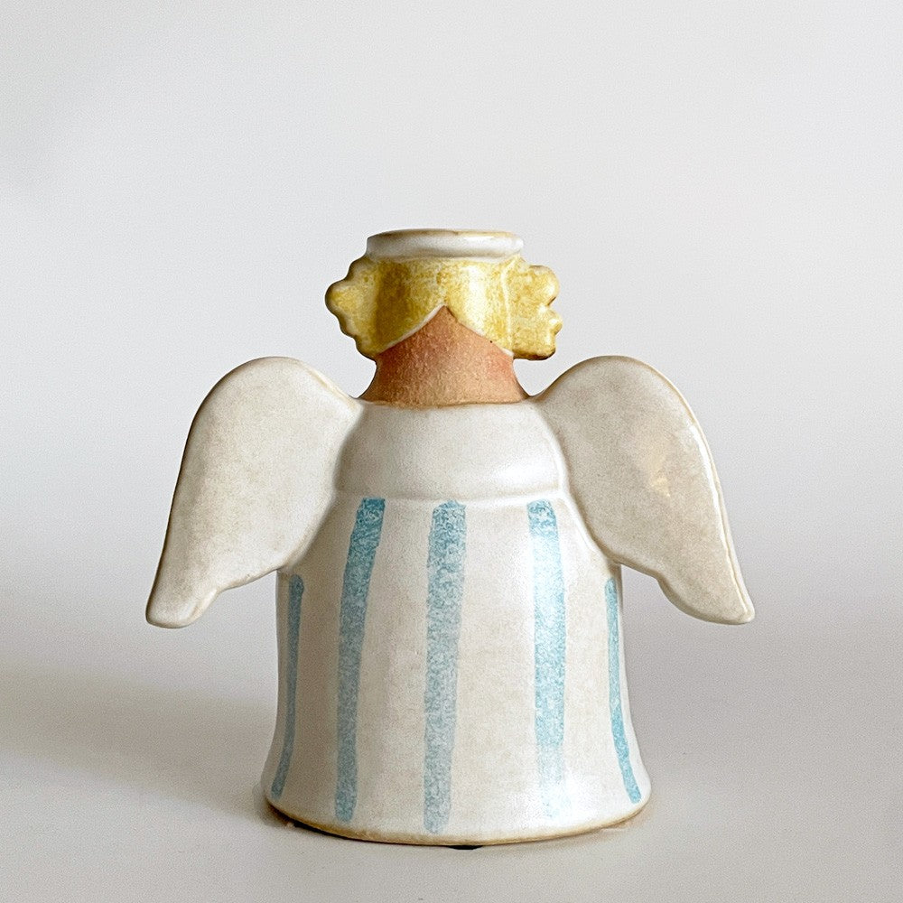 リサラーソン Lisa Larson アドベント エンジェル Advent angel 天使 キャンドルホルダー ホワイト フィギュリン オブジェ 置物 スウェーデン 北欧雑貨 ■