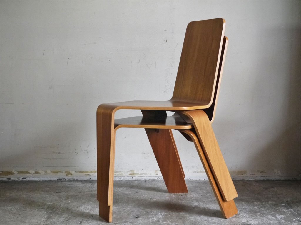 イデー IDEE スタッキングチェア Stacking Chair ウォールナット プライウッド 藤城成貴 デザイン Ｂ■