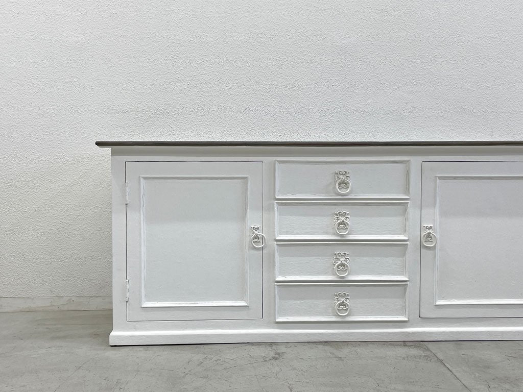 ブランディボワール Blanc d'Ivoire サイドボード JOE アンティークホワイト Sideboard Joe anteique white 定価\264,000- サラグレース取扱 〓