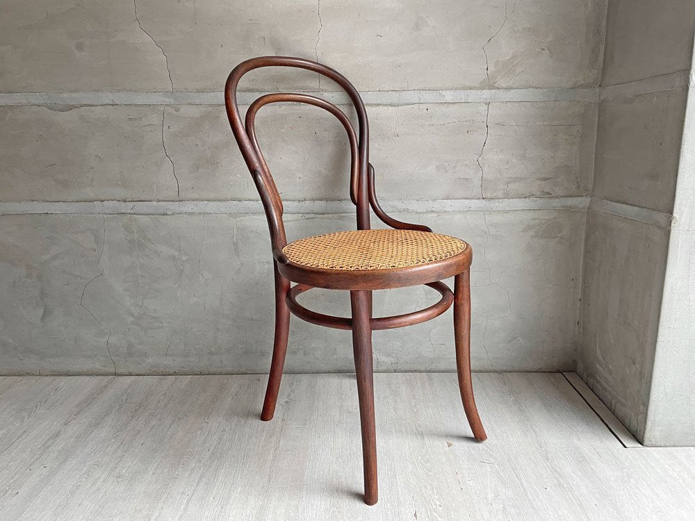 トーネット THONET ベントウッドチェア No.14 オーストリア製 ビーチ材 ラタンシート ビンテージ アンティーク ♪