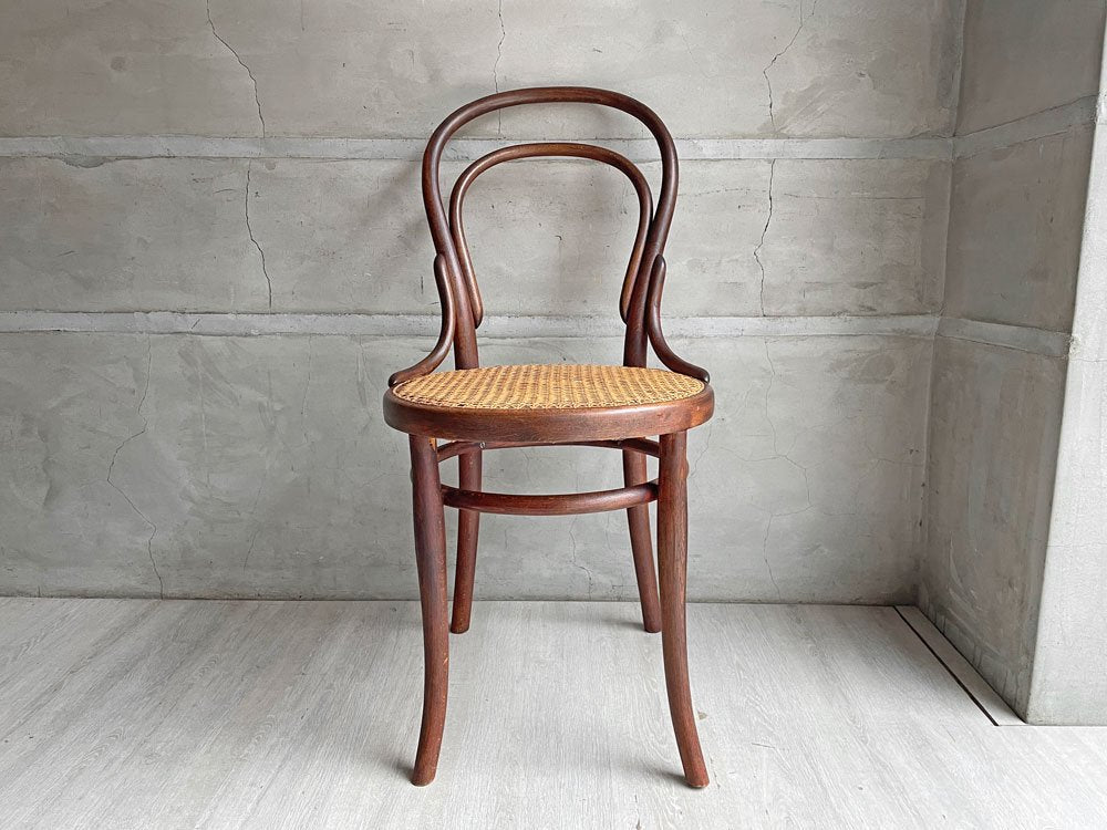 トーネット THONET ベントウッドチェア No.14 オーストリア製 ビーチ材 ラタンシート ビンテージ アンティーク ♪