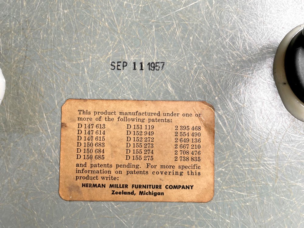 ハーマンミラー Herman Miller サイドシェルチェア セカンド 2nd FRP エッフェルベース シーフォームグリーン 1957年製 エンボスレスモデル ♪