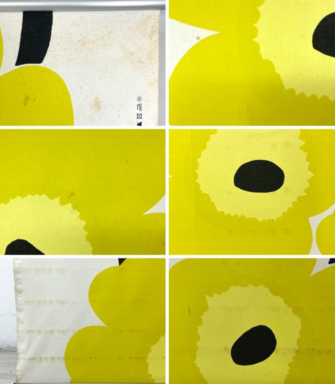 マリメッコ marimekko ウニッコ UNIKKO イエロー ファブリック タペストリー 150×240cm コットン マイヤ・イソラ Maija Isola フィンランド ビンテージ ●