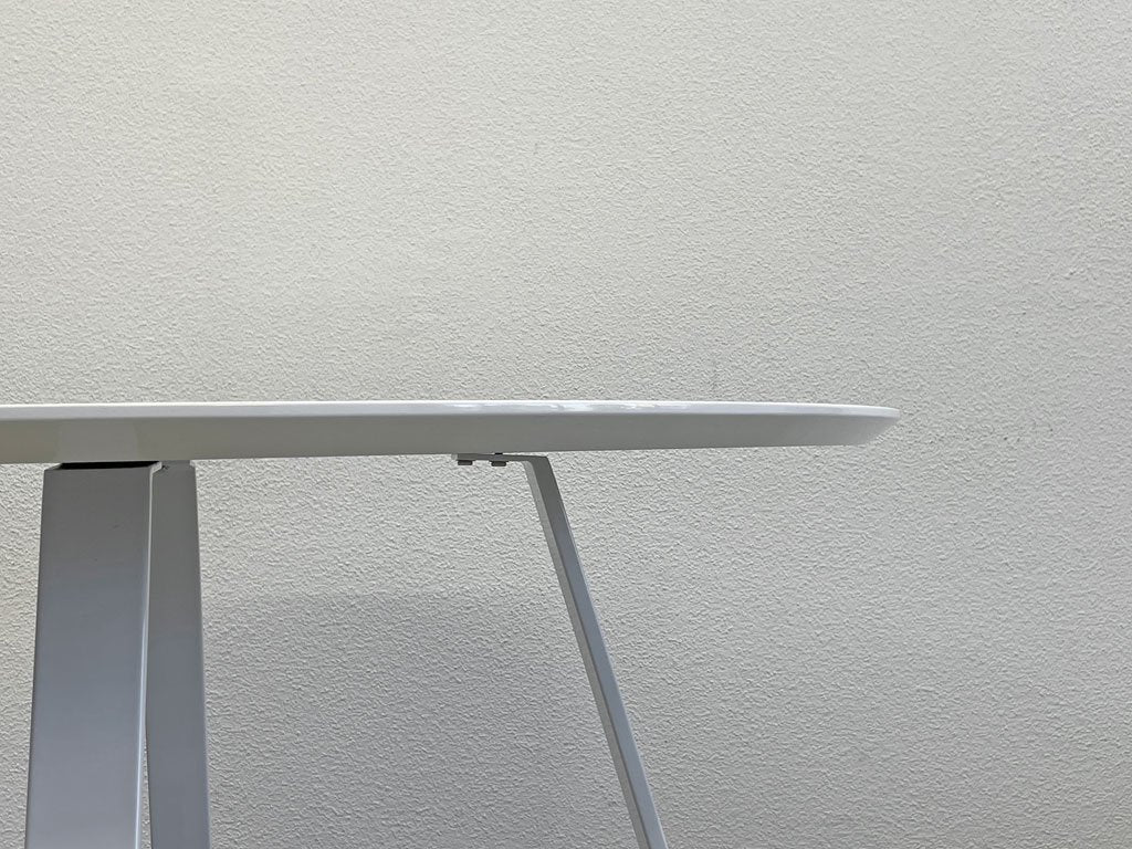 あずま工芸 AZUMA トコムインテリア TOCOM interior クロップ ダイニングテーブル 直径120ｃｍ ハイグロスホワイト モダンデザイン 〓