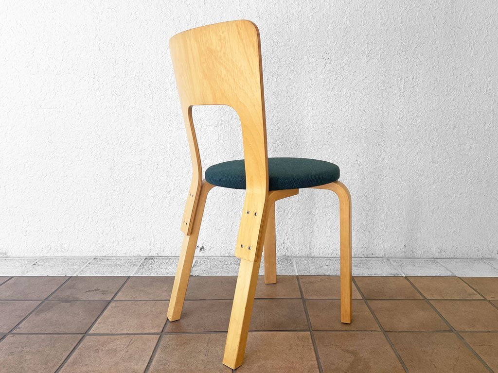 アルテック artek チェア66 Chair66 L-Leg 名作 バーチ材 ナチュラルラッカー ファブリック NC生地 Ribaco 北欧家具 ◇