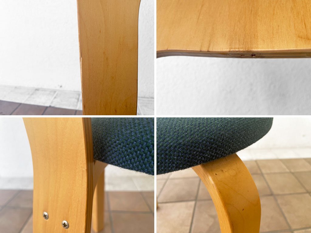 アルテック artek チェア66 Chair66 L-Leg 名作 バーチ材 ナチュラルラッカー ファブリック NC生地 Ribaco 北欧家具 ◇