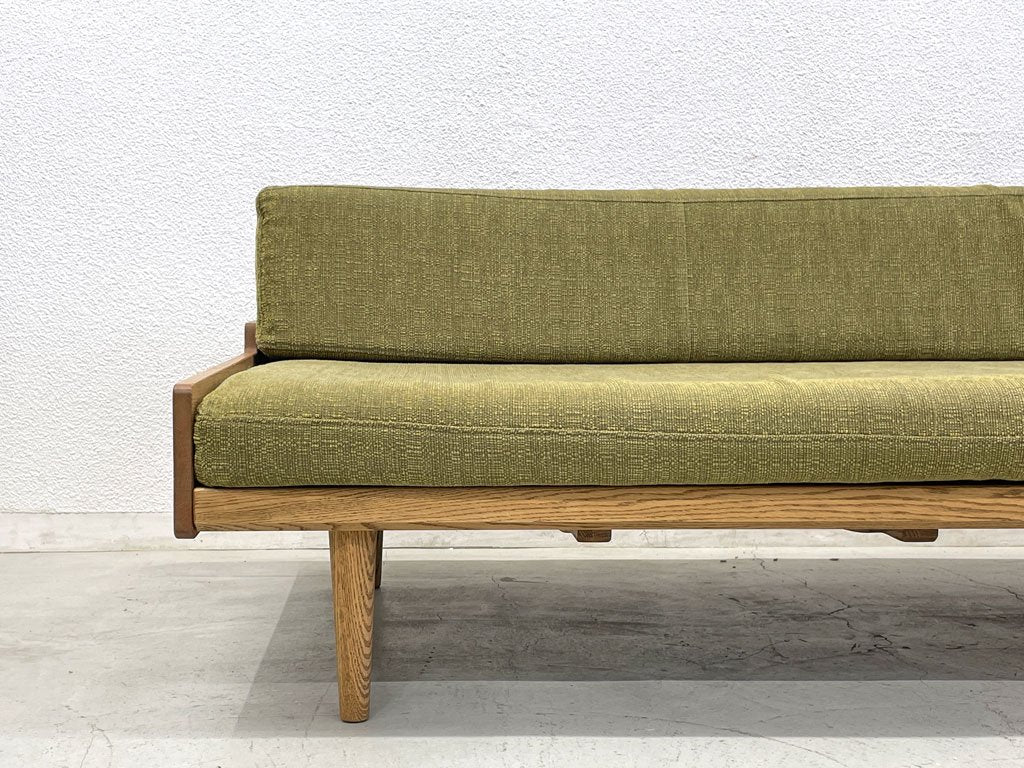 モモナチュラル Momo Natural デイソファ DAY SOFA 3シーター+2.5シーター 片アームカウチ オーク材 カバーリング 総額￥271,000 〓