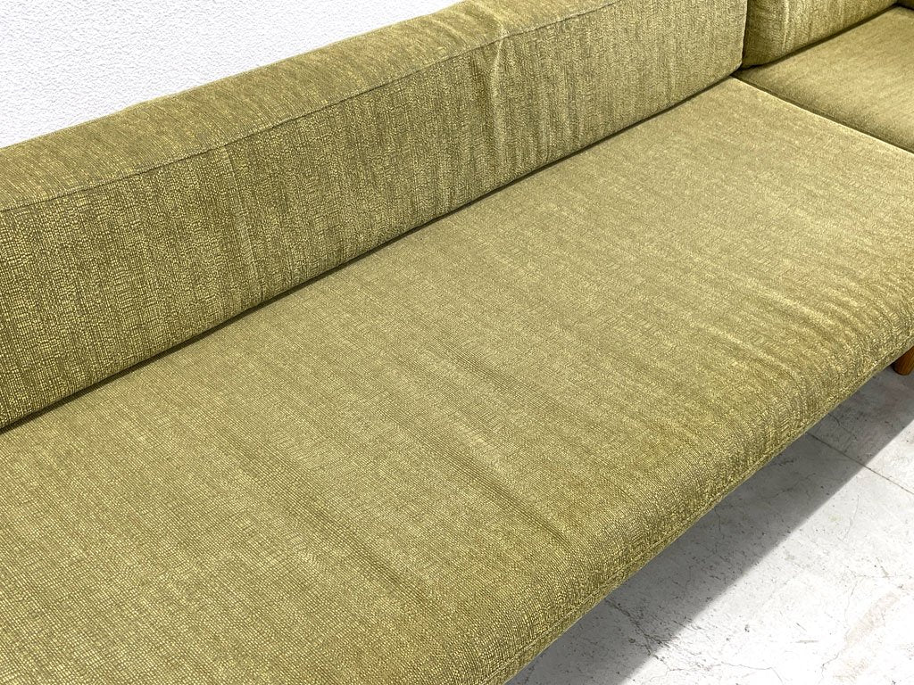 モモナチュラル Momo Natural デイソファ DAY SOFA 3シーター+2.5シーター 片アームカウチ オーク材 カバーリング 総額￥271,000 〓