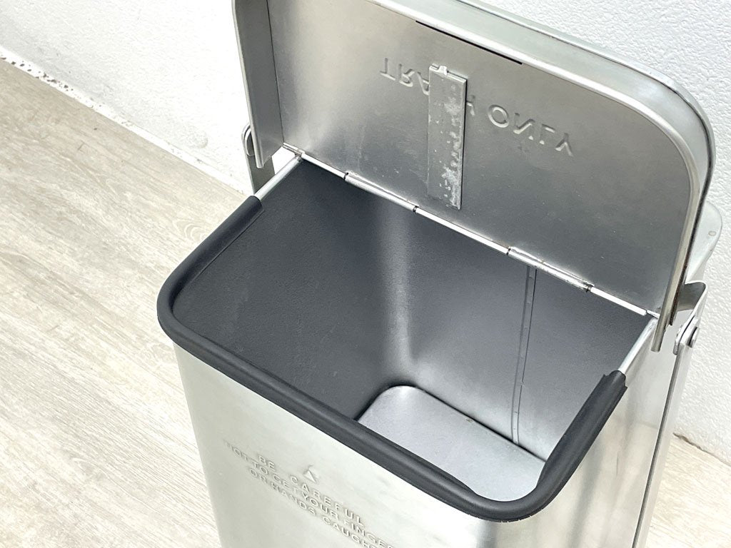 プエブコ PUEBCO ステップ トラッシュカン STEP TRASH CAN ゴミ箱 足踏み式 スチール ビンテージスタイル 定価16,500円 ●