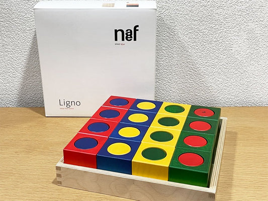 ネフ Naef リグノ Ligno 積み木 知育玩具 おもちゃ オブジェ ペーター・シュミット Peter Schmid パターンブック 国産木箱付き スイス ◇