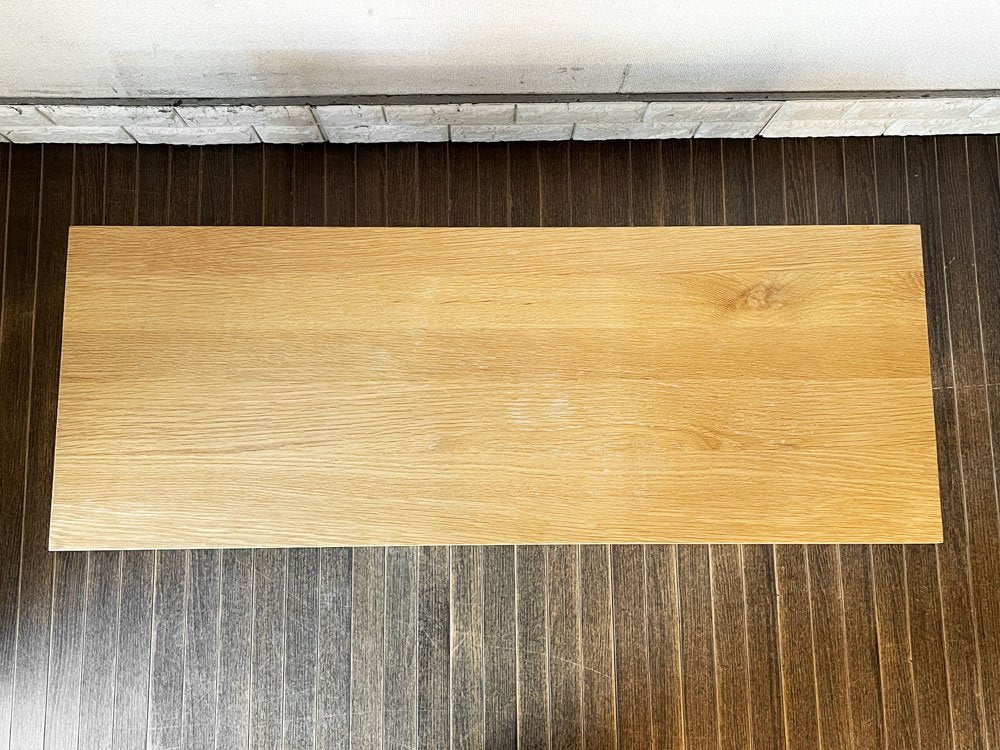 無印良品 MUJI 木製ベンチ ローテーブル オーク無垢集成材 W100cm ナチュラル シンプルデザイン 廃番 ◎