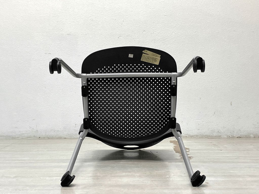 ハーマンミラー Herman Miller ケイパーチェア CAPER Chair スタッキングチェア アームレス キャスター付 ブラック ジェフ・ウェバー 定価￥49,500- B ●