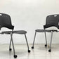 ハーマンミラー Herman Miller ケイパーチェア CAPER Chair スタッキングチェア アームレス キャスター付 ブラック ジェフ・ウェバー 定価￥49,500- B ●