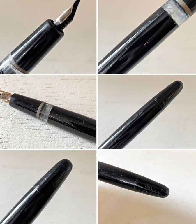 モンブラン MONTBLANC 万年筆 No.252 吸入式 14C-585 F ウィングニブ 1950s ビンテージ ドイツ ◎